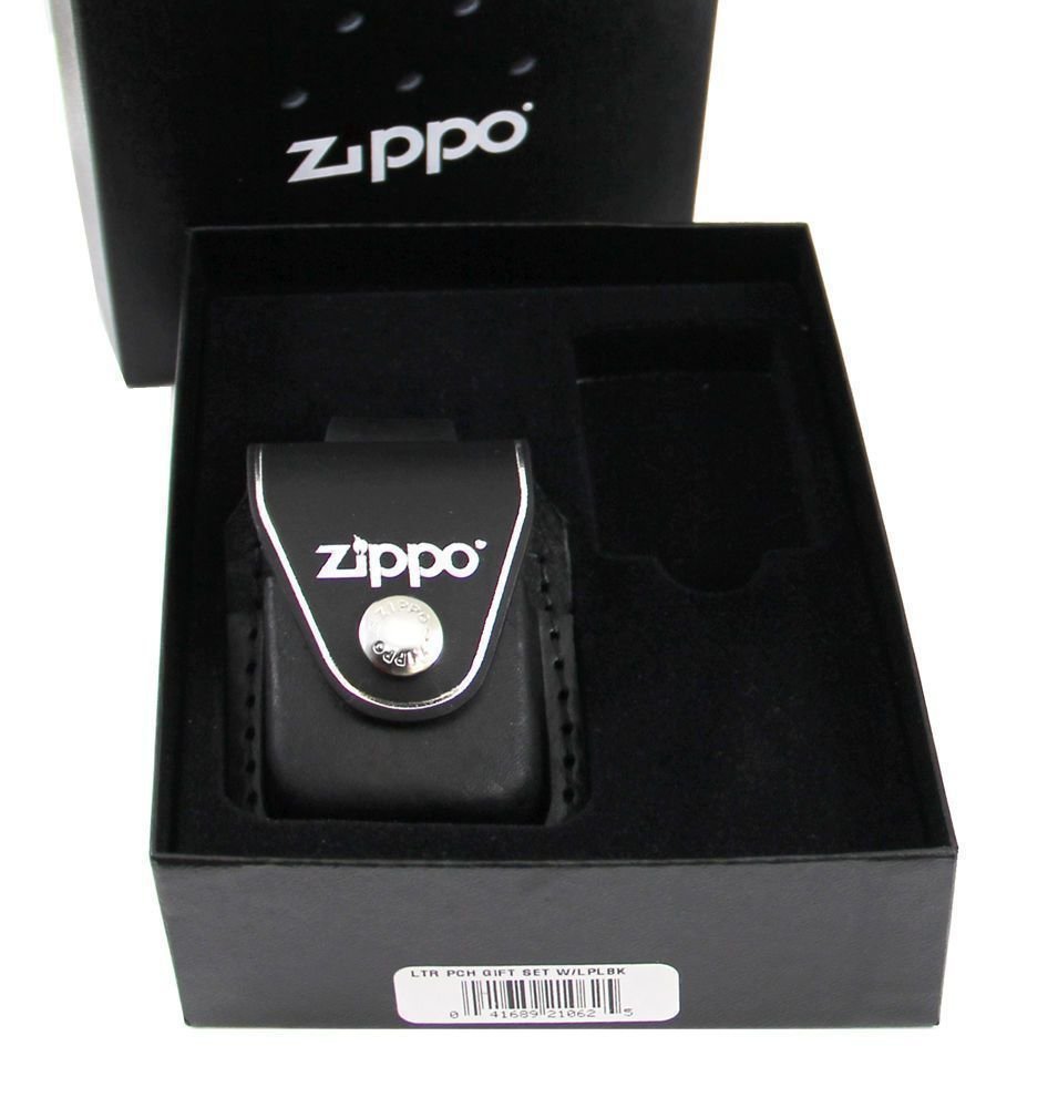 Zippo Poison & Roses Black Ice Lighter & Black Leather Pouch Gift Set
