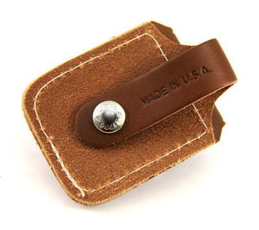 Zippo Pink Frequency Finish Lighter & Brown Leather Belt Pouch Gift Box Set