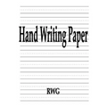 Hand Writing Paper: 50 Pages 8.5" X 11" - Paperback