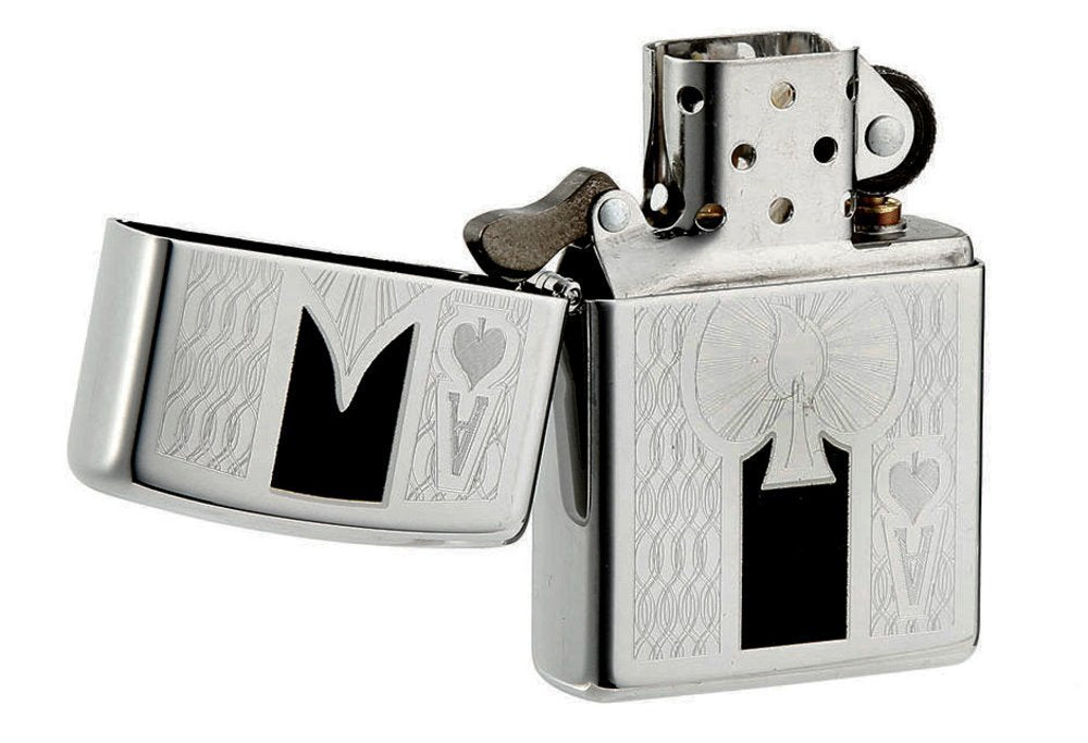 Zippo Classic Ace Lighter, High Polish Chrome, Windproof #24196