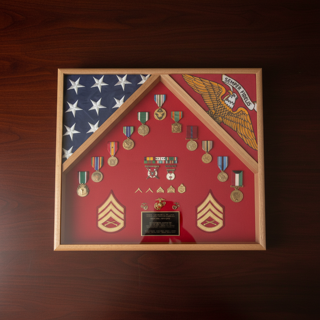 Military Shadow Box, Military Display Case.