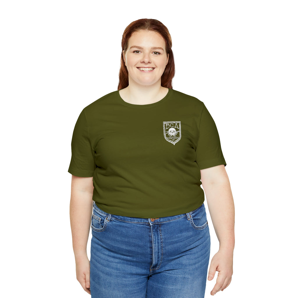 Sniper Rifle Frog - Back Print - Short Sleeve Tee