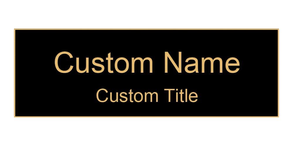 Custom Name ID Tags, Name Badges, Magnet Backing - (1" x 3", Red)