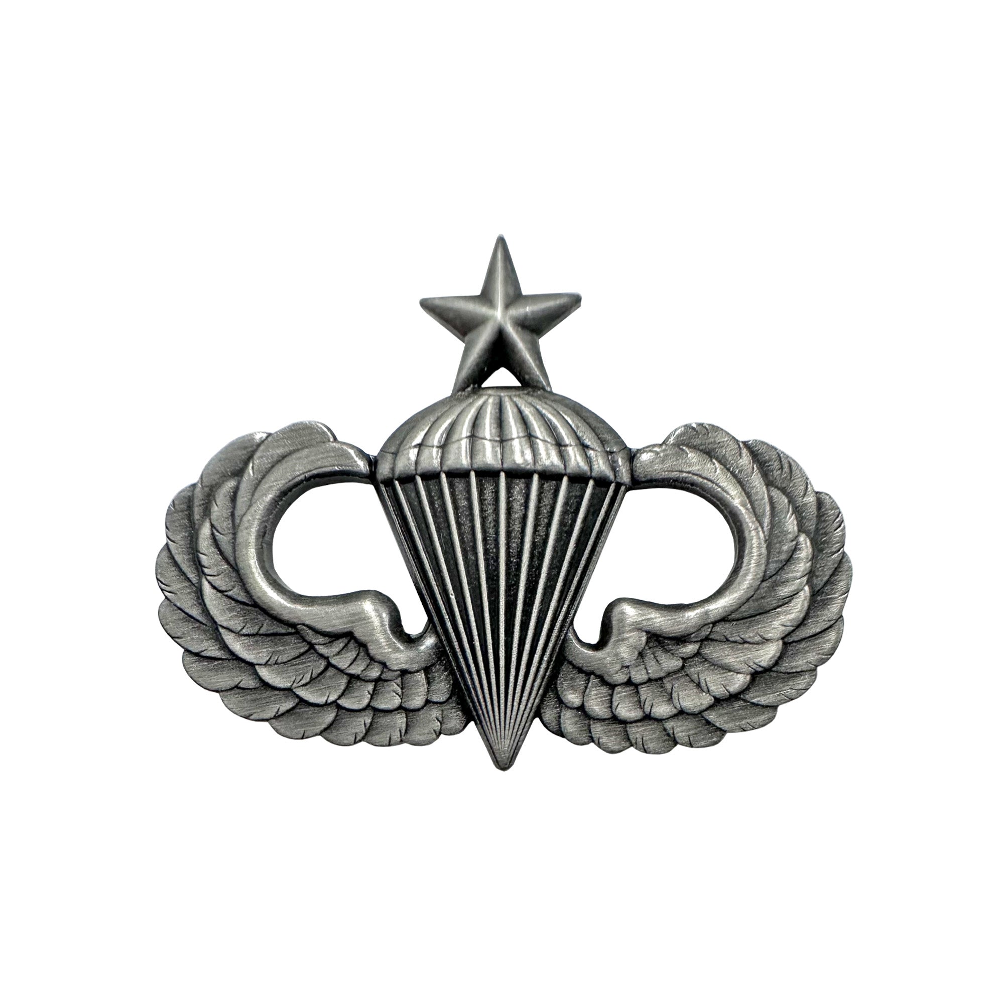 U.S. Army Parachutist Jump Wing Senior Badge Silver-Oxidized STA-BRITE®