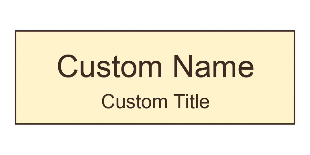 Custom Name ID Tags, Name Badges, Magnet Backing - (1" x 3", Red)