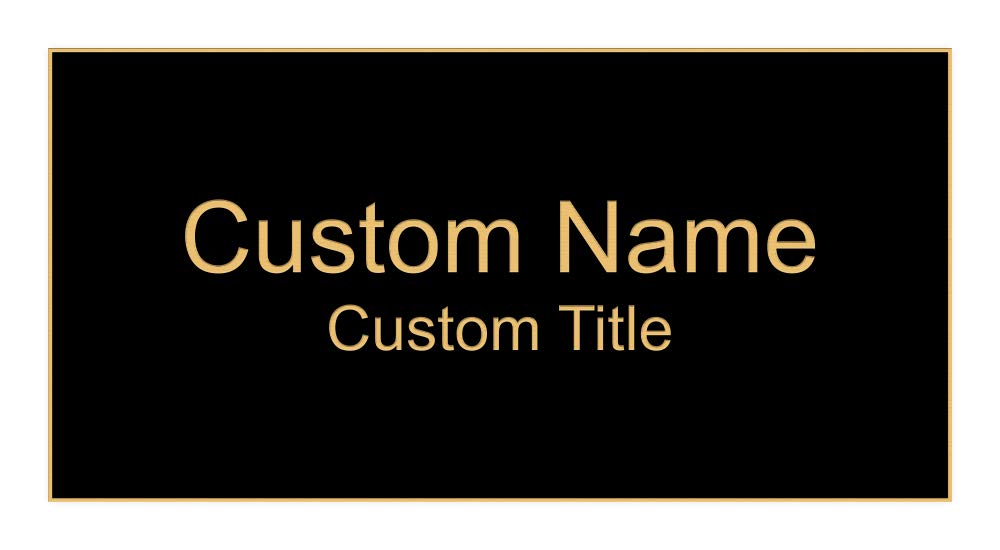 Custom Name ID Tags, Name Badges, Magnet Backing - (1" x 3", Red)