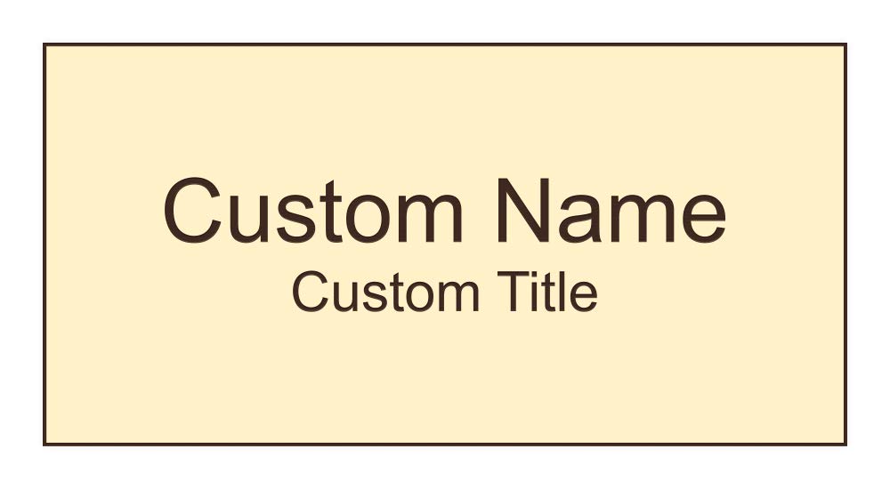 Custom Name ID Tags, Name Badges, Magnet Backing - (1" x 3", Red)