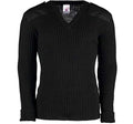 TW Kempton York Woolly Pully Vee Neck Sweater with Patches - Epaulets - Pen Pocket