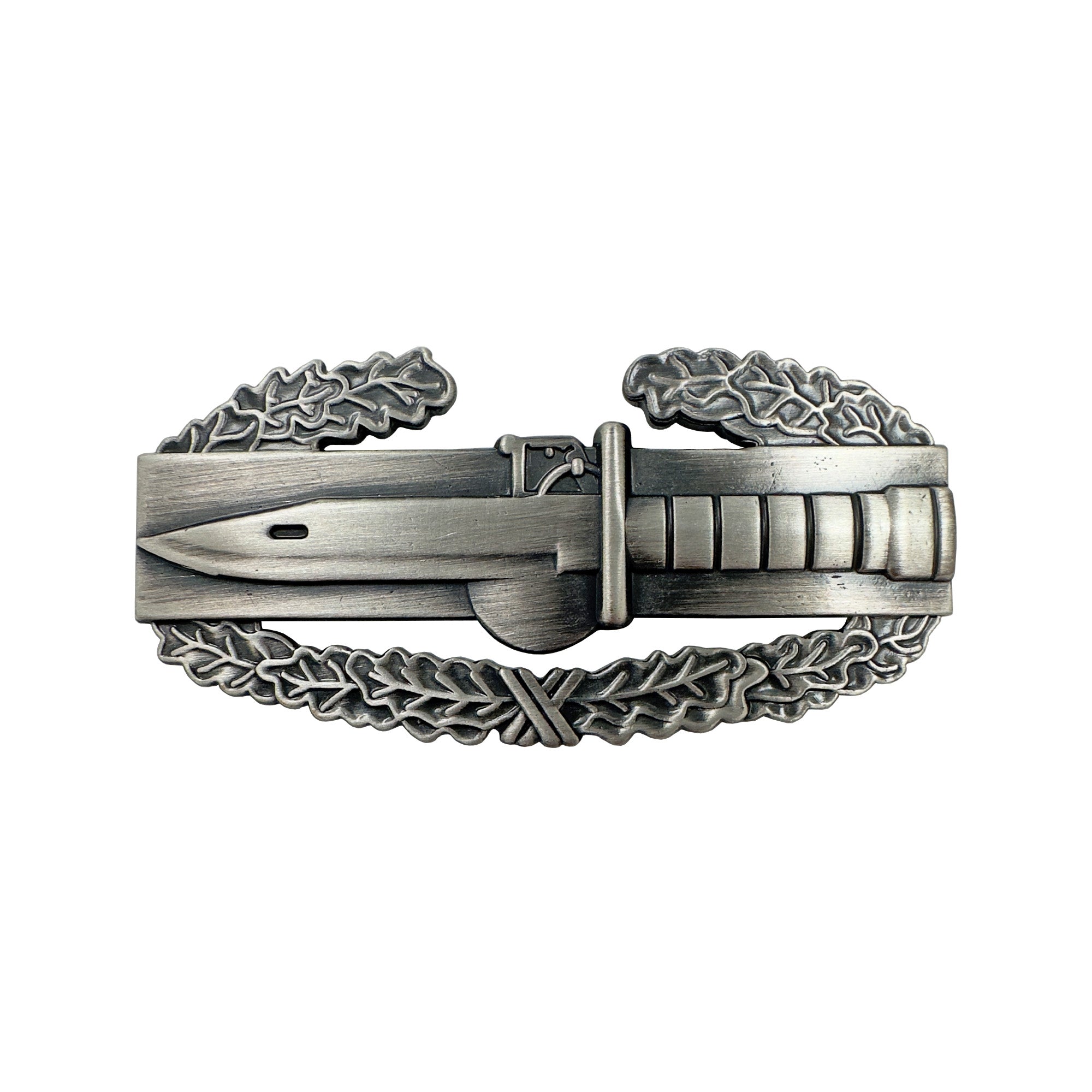 Combat Action Badge Silver-Oxidized STA-BRITE®