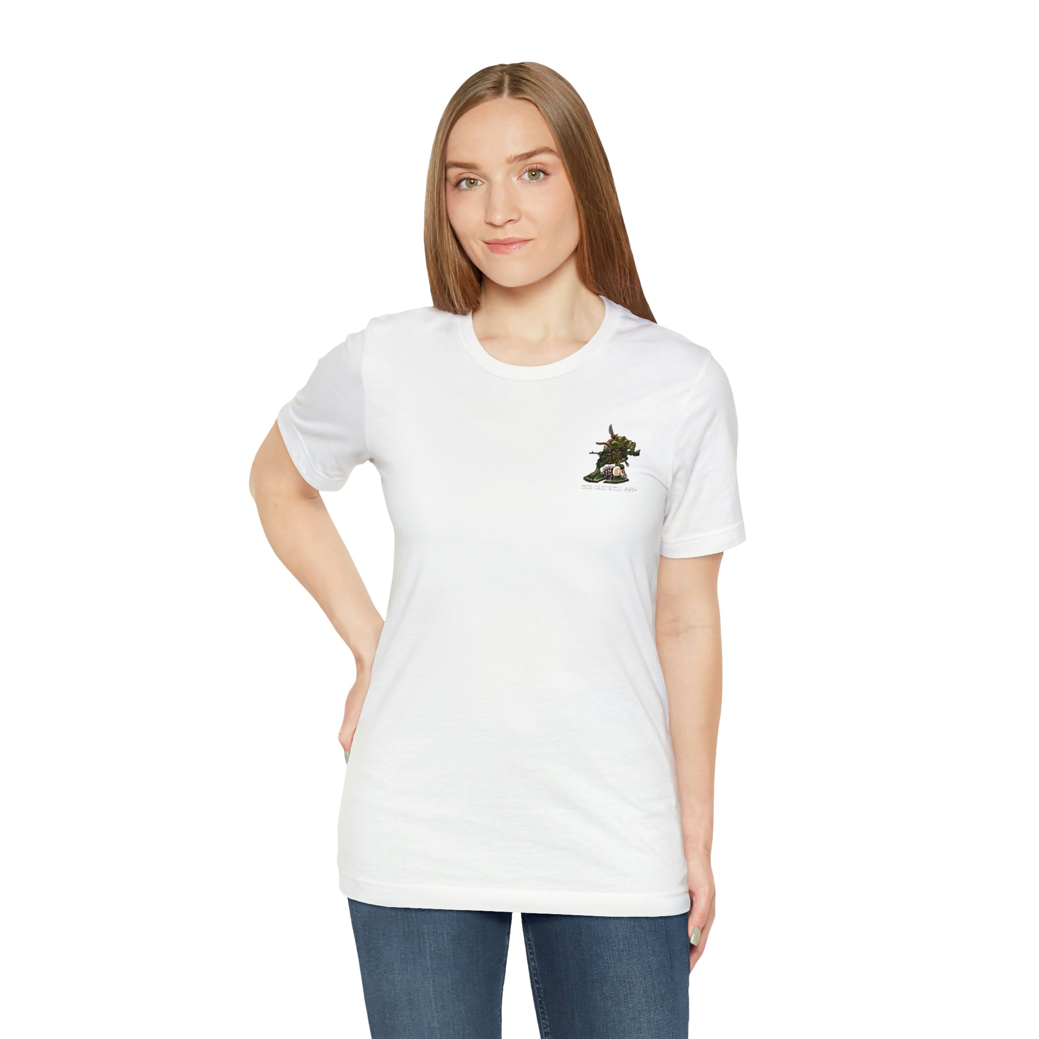 240 Machine Gun Frog - Front Print - Short Sleeve Tee