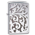 Zippo Filigree Lighter, Floral Pattern, High Polish Chrome #28530