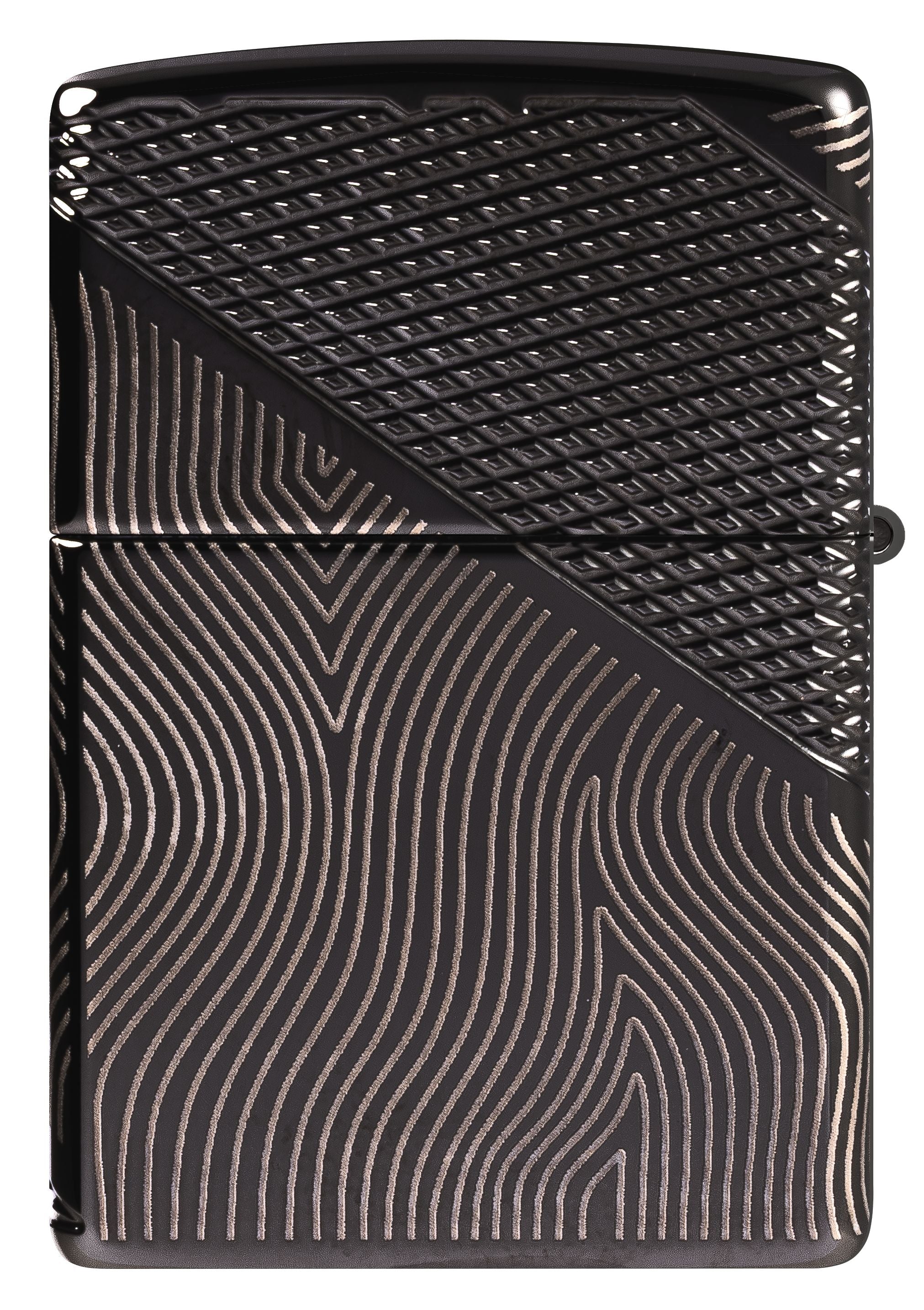 Zippo Z Crystal Design, High Polish Black Armor Lighter #46928