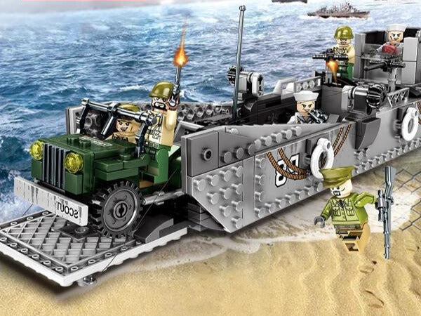 WWII - LCM3 Landing Boat With Jeep - Mil-Blox