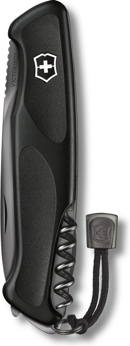 Victorinox ranger grip 55 onyx black - swiss army knife - 12 functions - gift box