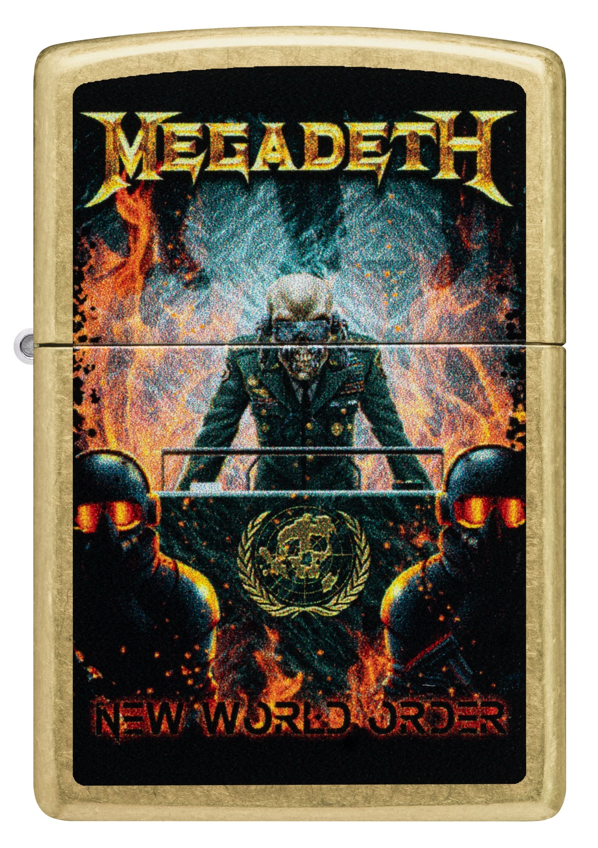 Zippo Megadeth New World Order, Street Brass Lighter #47236