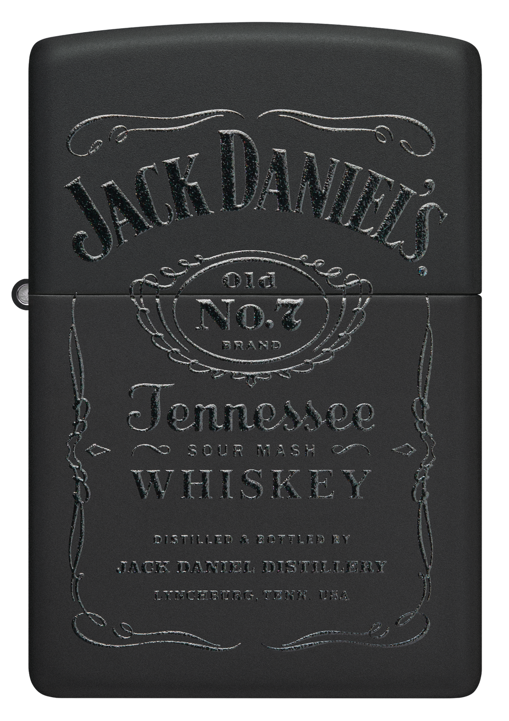 Zippo Jack Daniels Black Matte Lighter and Pouch Gift Set #48460