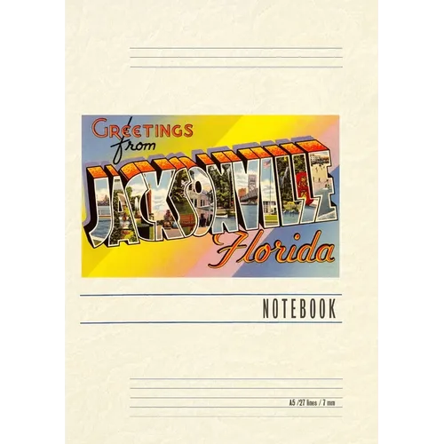Vintage Lined Notebook Greetings from Jacksonville, Florida - Paperback