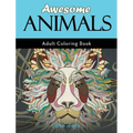 Awesome Animals: Adult Coloring Book - Hardcover