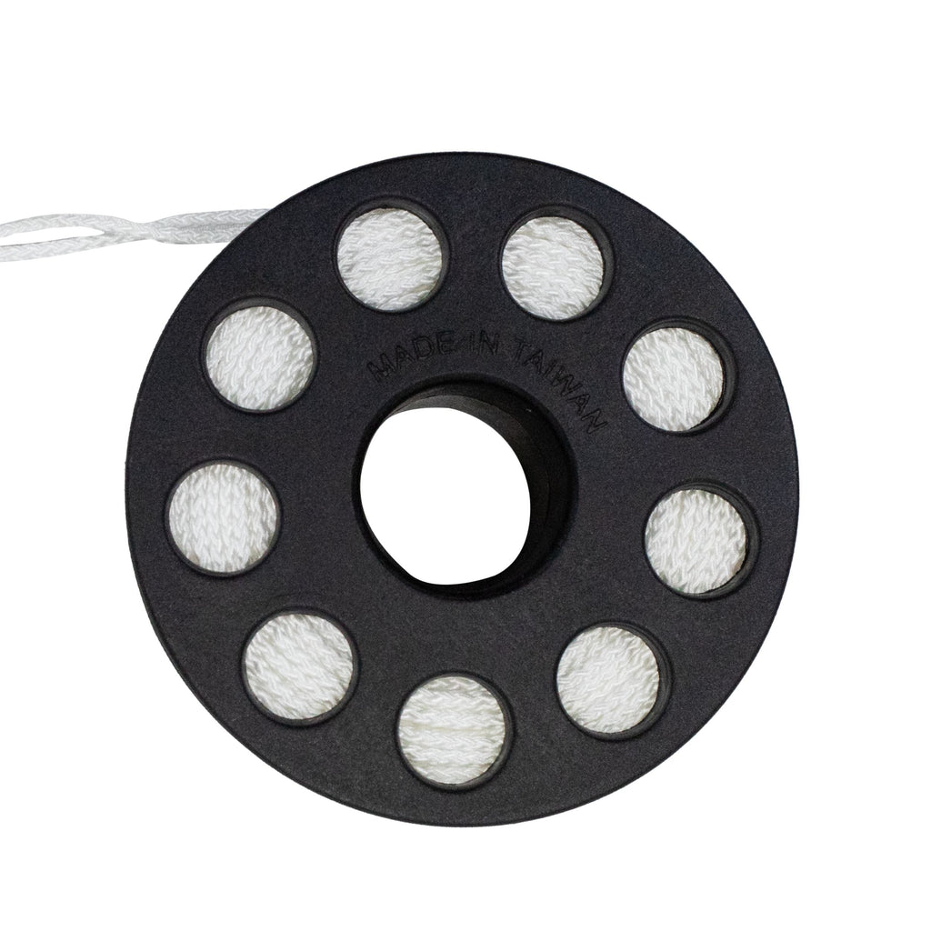 Scuba Diving Dive Compact Finger Spool Reel w/ Plastic Handle 150ft- White Line