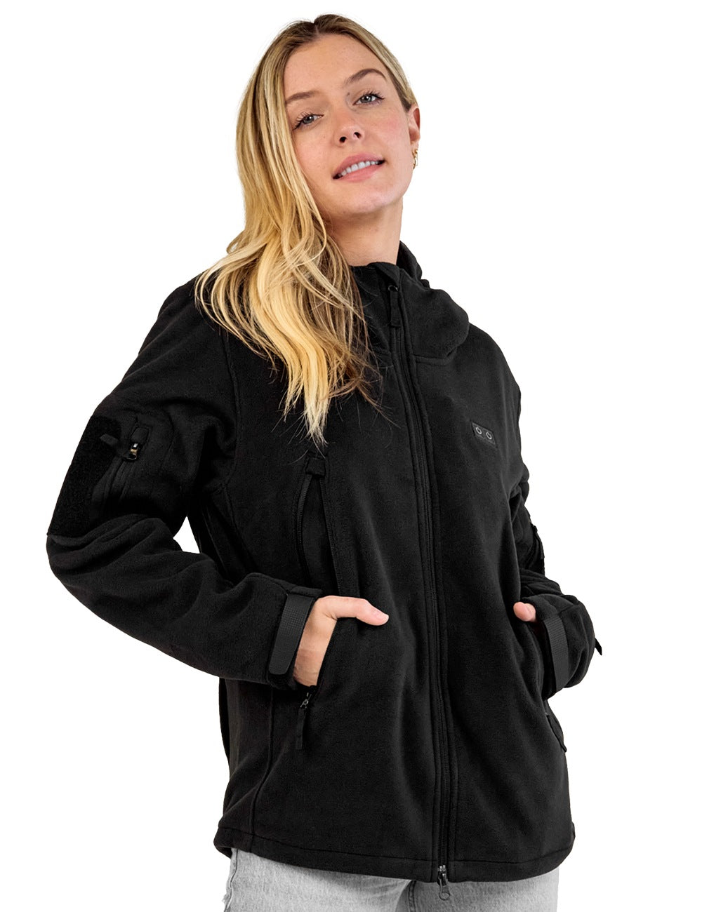 ANTARCTICA GEAR Fleece Heating Jacket, Fit Zip Hood Winter Jacket For Men