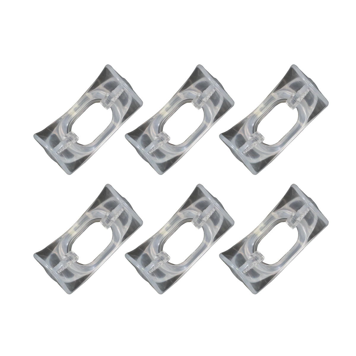 Scuba Diving Clear Regulator Octopus Mouthpieces w/ Regulator Tie, 6pc Pack