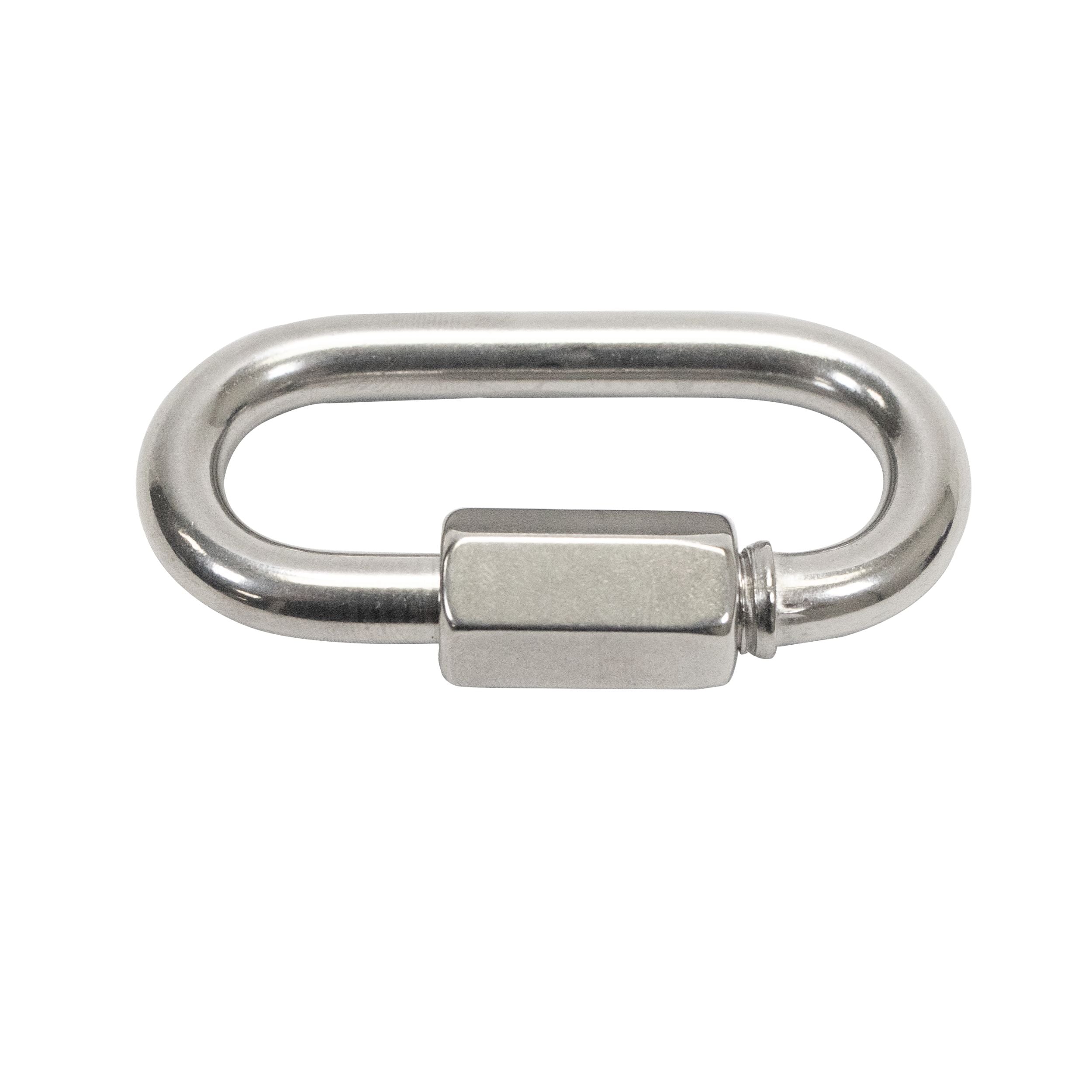 Scuba Choice 10.5cm SS Oval Quick Link Carabiner W/ Screw 14.5mm Opening