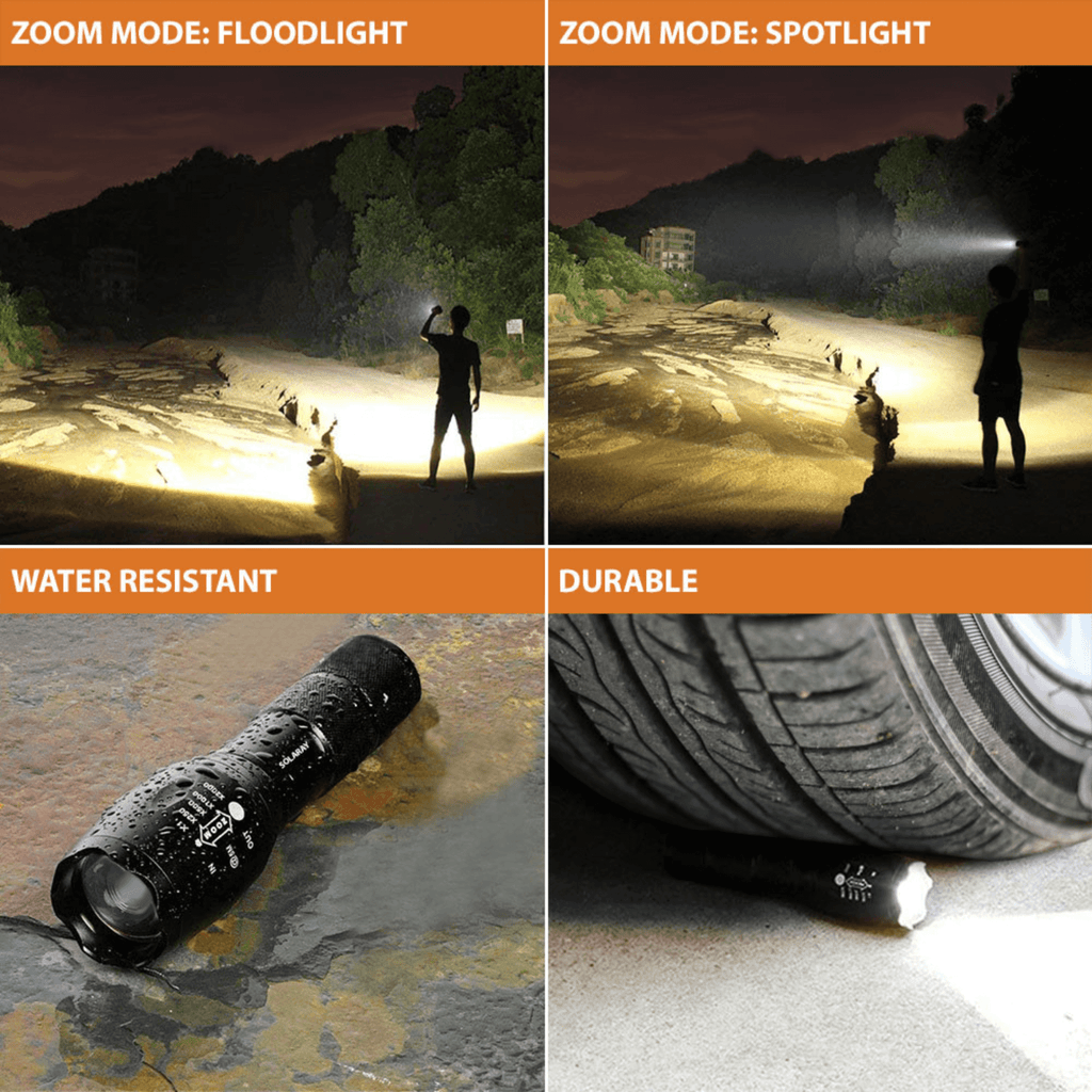 Solaray ZX-1 AAA Battery LED Flashlight 2-Pack