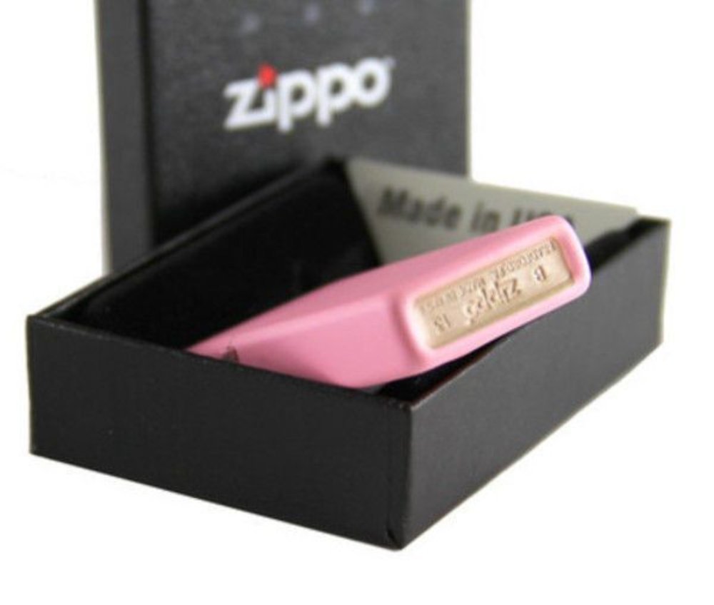 Zippo Slim Pink Matte Lighter #1638