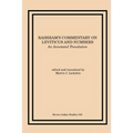 Rashbam's Commentary on Leviticus and Numbers - Paperback