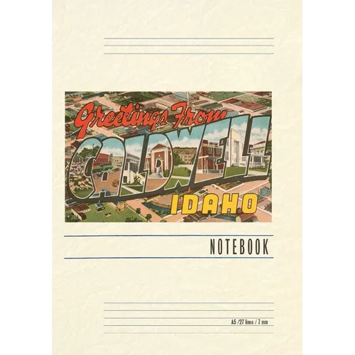 Vintage Lined Notebook Greetings from Caldwell - Paperback