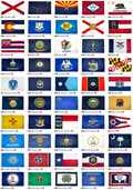 50 State Flag Set Outdoor Nylon