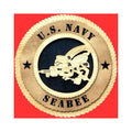 SeaBee Wall Tribute, Seabee Wood Wall Tribute, Seabee emblem - 9".