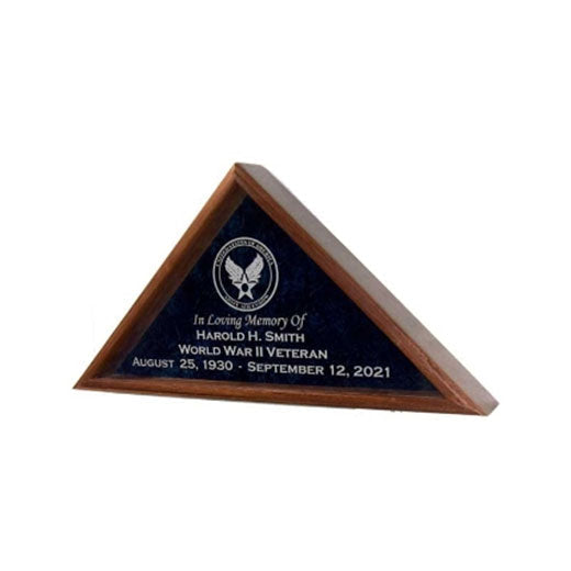 US Air Force Flag Display Case - Material Cherry.
