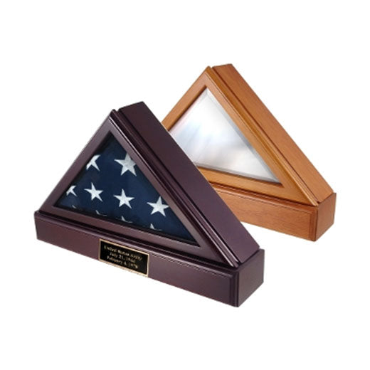Flag Box, Flag Pedestal Box, Flag Boxes - Cherry Material.