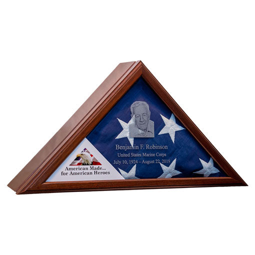 Flags Connections - Eternity Flag Case/Urn Combo - Cherry Wood.
