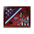 USCG Flag Cases, Coast Guard Flag Case Cherry Wood - fit 3' x 5' flag or fit 5' x 9.5' flag.