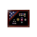 American Corner flag and medal display case, Fit 3 x 5 Flag.