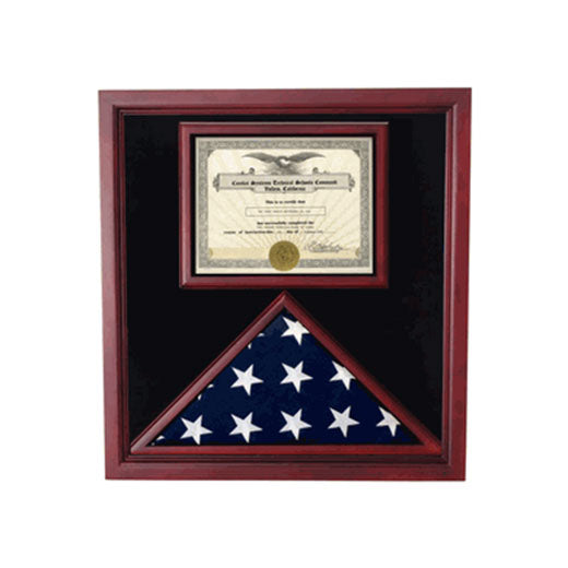 Flag and Document Display Case - Fit 5" x 9.5" flag.