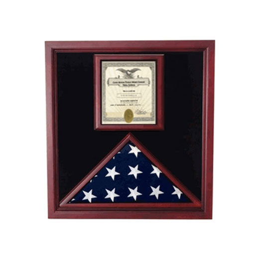 Award and flag display case display Case - Fit 3' x 5' Flag.