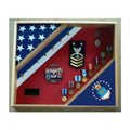 Air Force Retirement Gift, USAF Flag Shadow Box, USAF display - Oak.