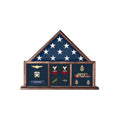Flags Connections - USAF Shadow Box, Flag Medal Case - Oak Material.