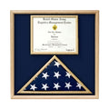 Air Force Flag and certificate Display case - Fit 3' x 5' flag.