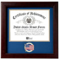 Flag Connections US American Flag Certificate of Achievement Picture Frame with Medallion.