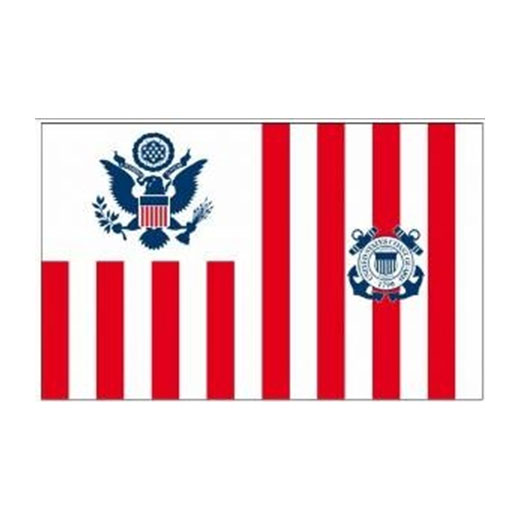 U.S. Coast Guard USCG Ensign, USCG Ensign Flag - Fit 5" x 8" flag.