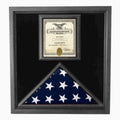 Flag and Certificate Case Black Frame, American Made 5'x8'flag case