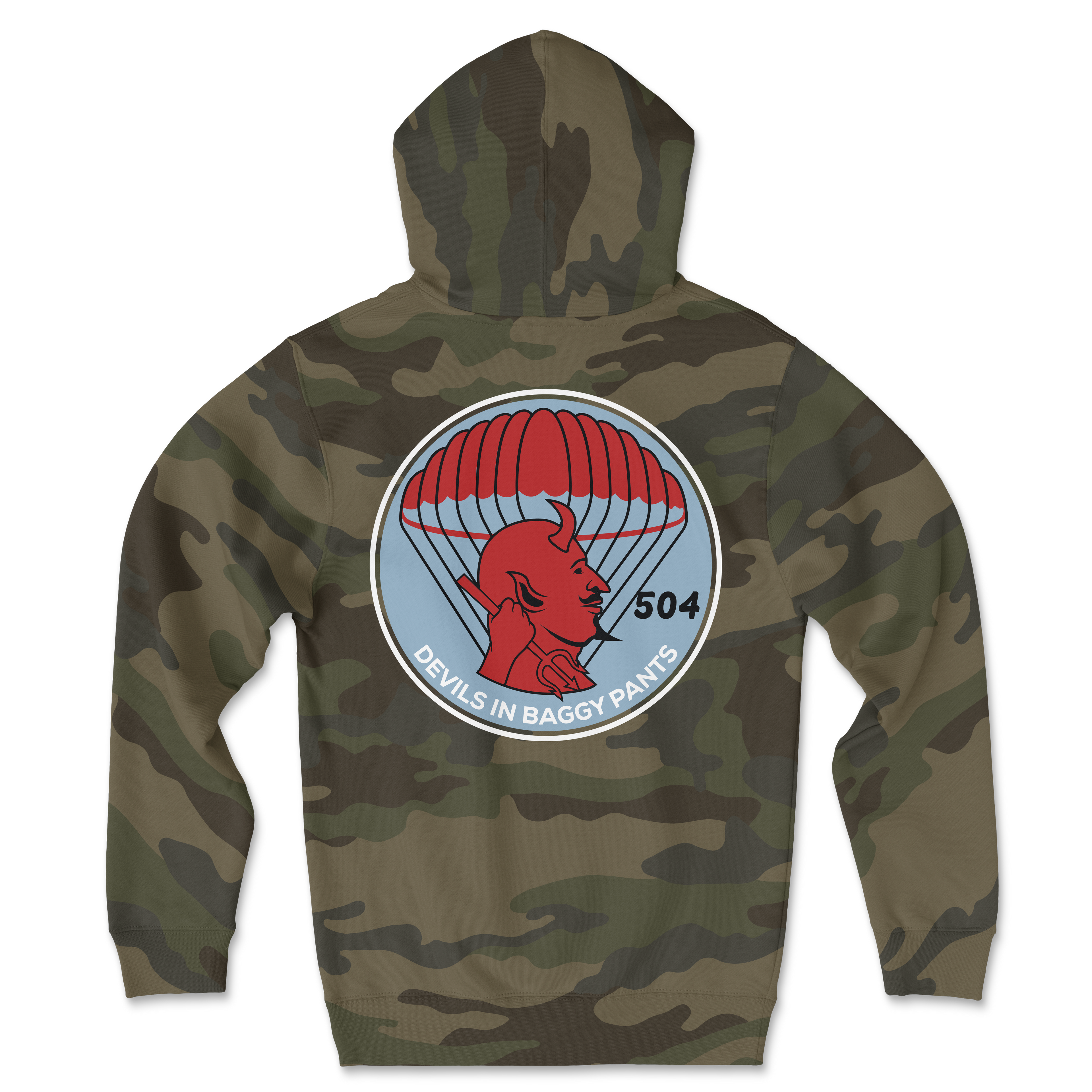504 Devils Airborne Classic Camo Hoodie