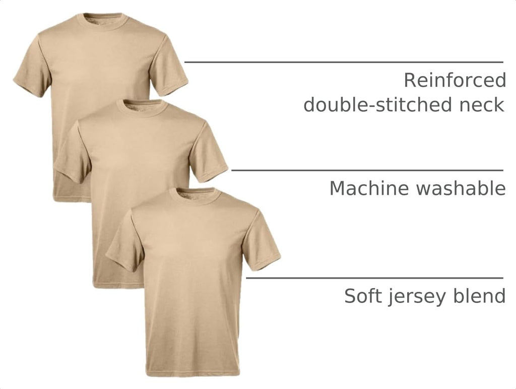 Soffe Men's 3 Pack - USA Poly/Cotton Military Tee