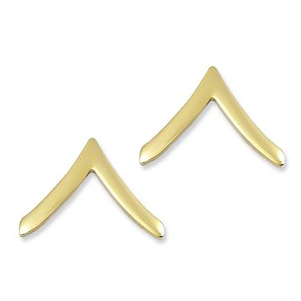 US Army Brite Shiny Metal Pin-On Rank