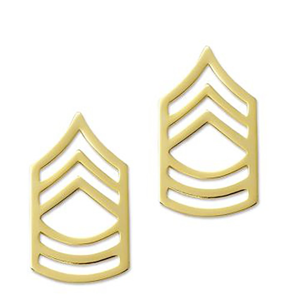 US Army Brite Shiny Metal Pin-On Rank