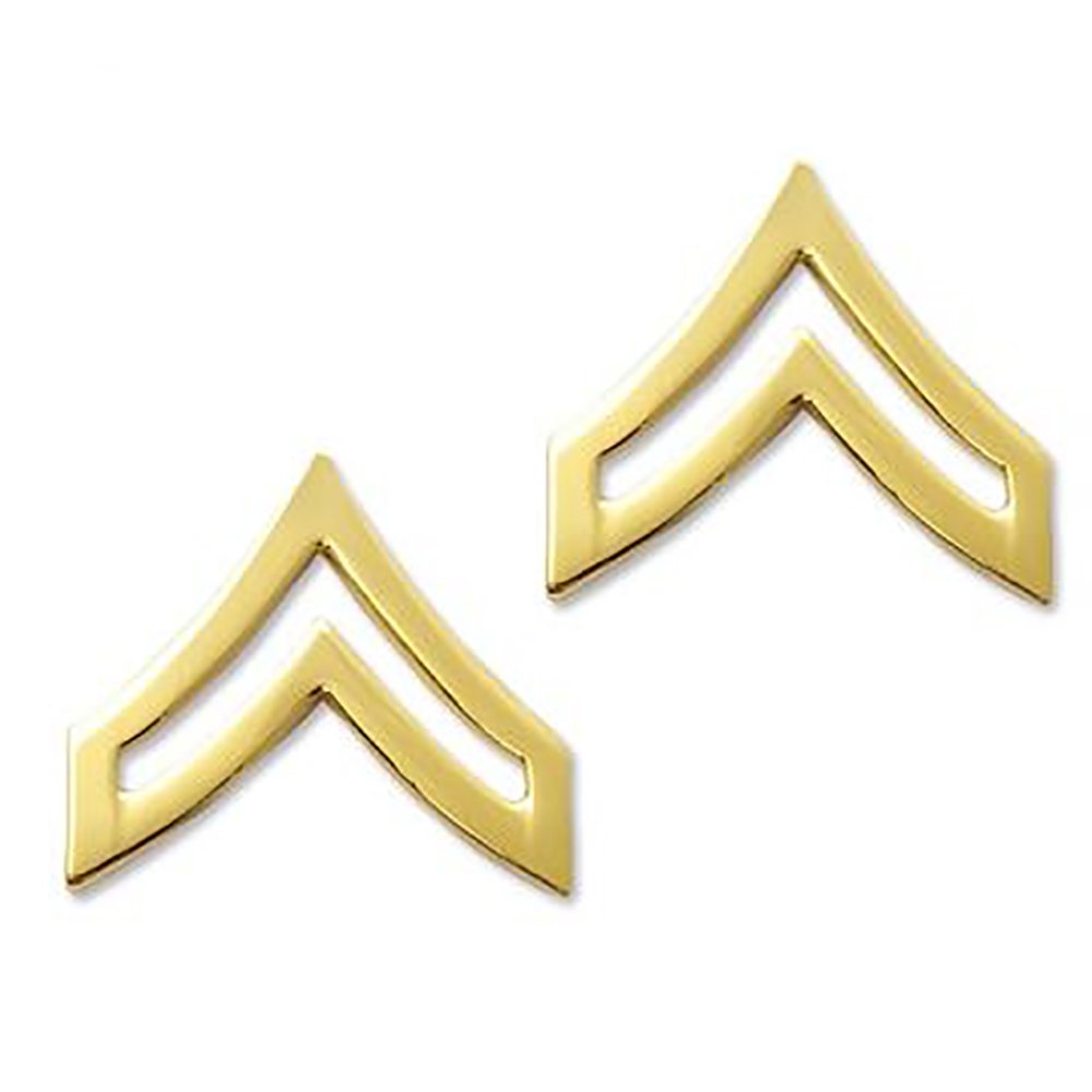 US Army Brite Shiny Metal Pin-On Rank